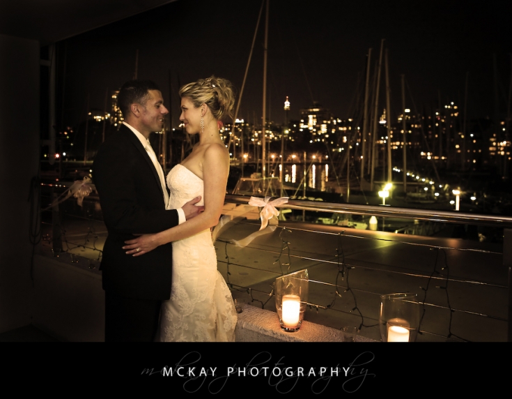 bride and groom rushcutters bay yacht club