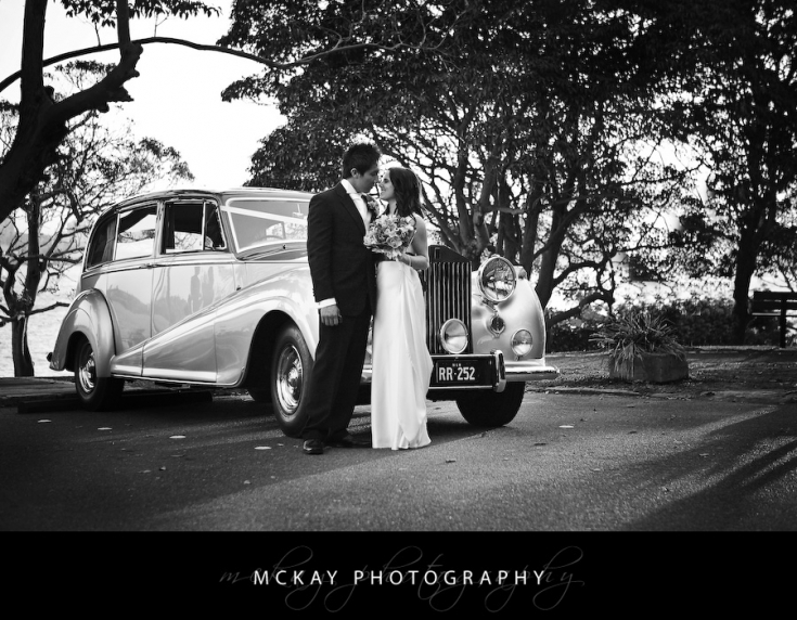bride & groom wedding car